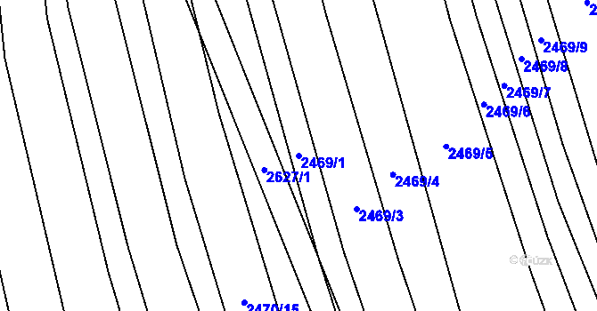 Parcela st. 2469/1 v KÚ Dobročkovice, Katastrální mapa