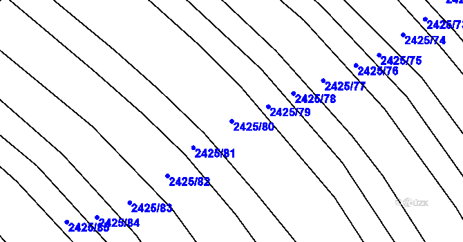 Parcela st. 2425/80 v KÚ Dobročkovice, Katastrální mapa