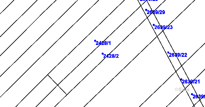 Parcela st. 2428/2 v KÚ Dobročkovice, Katastrální mapa