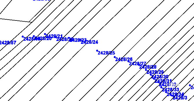 Parcela st. 2428/25 v KÚ Dobročkovice, Katastrální mapa