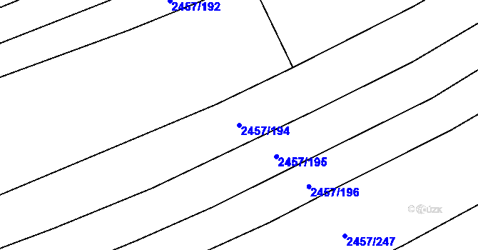 Parcela st. 2457/194 v KÚ Dobročkovice, Katastrální mapa
