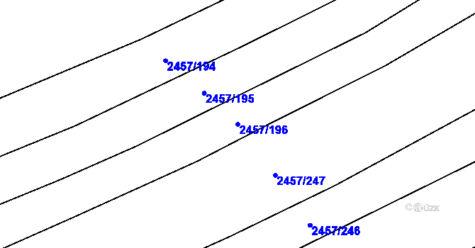 Parcela st. 2457/196 v KÚ Dobročkovice, Katastrální mapa