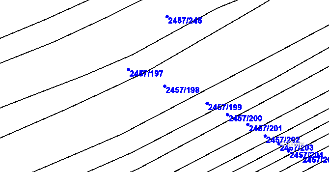 Parcela st. 2457/198 v KÚ Dobročkovice, Katastrální mapa