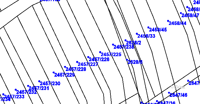 Parcela st. 2457/225 v KÚ Dobročkovice, Katastrální mapa