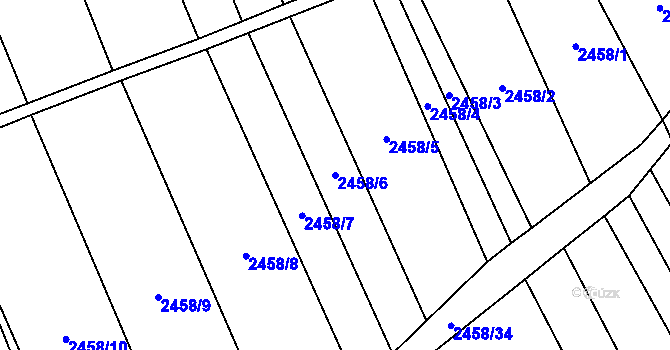 Parcela st. 2458/6 v KÚ Dobročkovice, Katastrální mapa
