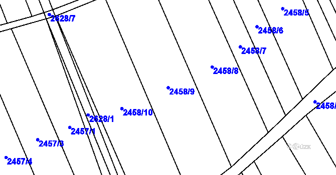 Parcela st. 2458/9 v KÚ Dobročkovice, Katastrální mapa