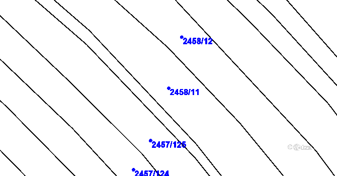 Parcela st. 2458/11 v KÚ Dobročkovice, Katastrální mapa