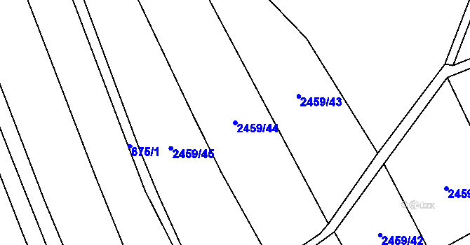 Parcela st. 2459/44 v KÚ Dobročkovice, Katastrální mapa