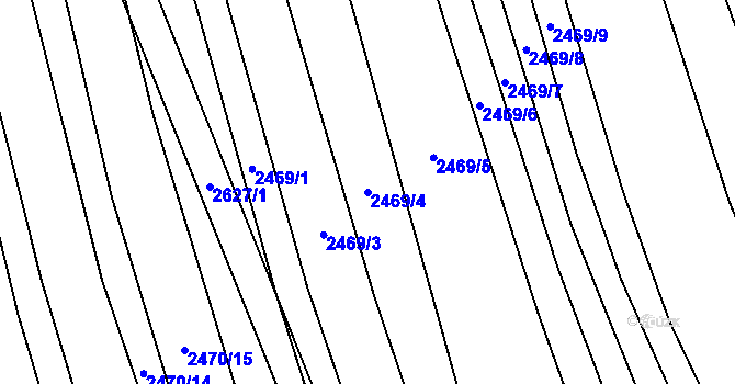 Parcela st. 2469/4 v KÚ Dobročkovice, Katastrální mapa
