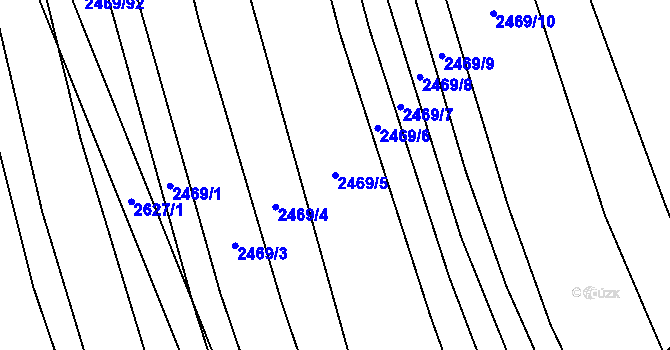 Parcela st. 2469/5 v KÚ Dobročkovice, Katastrální mapa