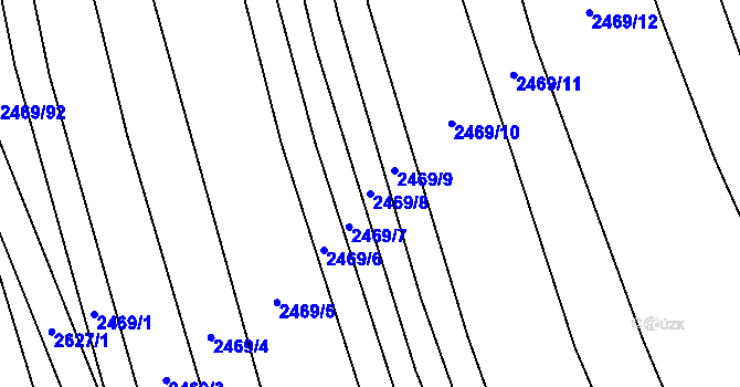 Parcela st. 2469/8 v KÚ Dobročkovice, Katastrální mapa