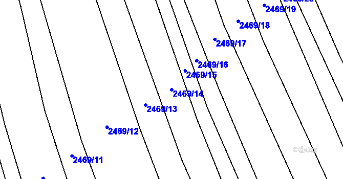 Parcela st. 2469/14 v KÚ Dobročkovice, Katastrální mapa