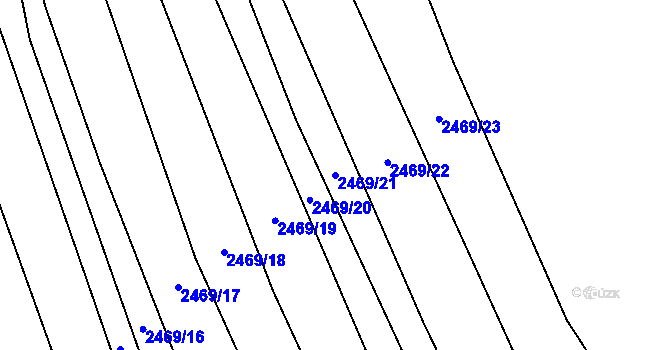 Parcela st. 2469/21 v KÚ Dobročkovice, Katastrální mapa