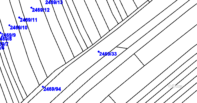 Parcela st. 2469/33 v KÚ Dobročkovice, Katastrální mapa