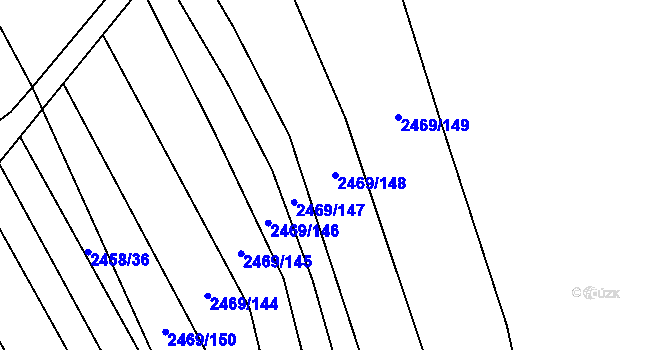 Parcela st. 2469/148 v KÚ Dobročkovice, Katastrální mapa