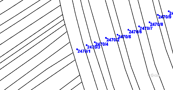 Parcela st. 2470/3 v KÚ Dobročkovice, Katastrální mapa