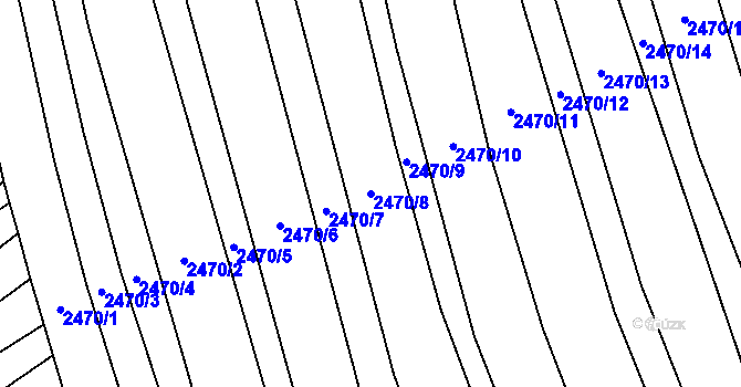 Parcela st. 2470/8 v KÚ Dobročkovice, Katastrální mapa