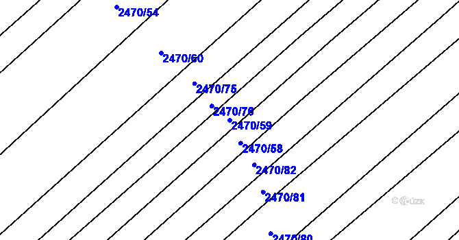 Parcela st. 2470/59 v KÚ Dobročkovice, Katastrální mapa