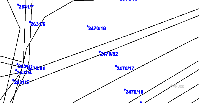 Parcela st. 2470/62 v KÚ Dobročkovice, Katastrální mapa