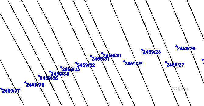 Parcela st. 2459/30 v KÚ Dobročkovice, Katastrální mapa