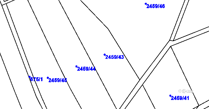 Parcela st. 2459/43 v KÚ Dobročkovice, Katastrální mapa