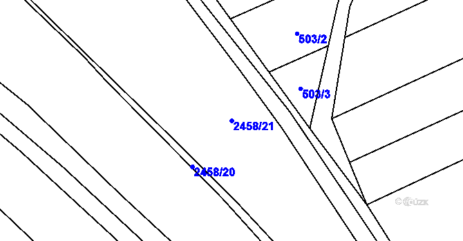 Parcela st. 2458/21 v KÚ Dobročkovice, Katastrální mapa