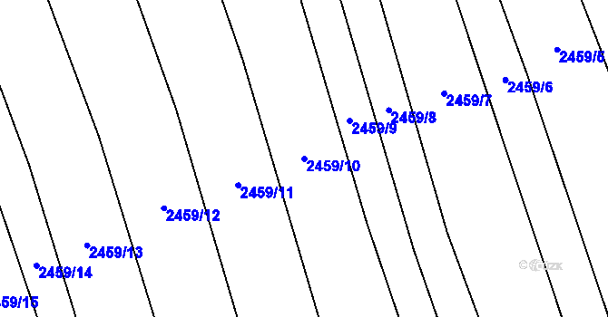 Parcela st. 2459/10 v KÚ Dobročkovice, Katastrální mapa