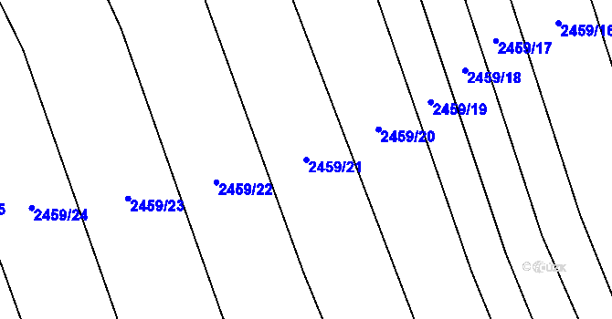 Parcela st. 2459/21 v KÚ Dobročkovice, Katastrální mapa