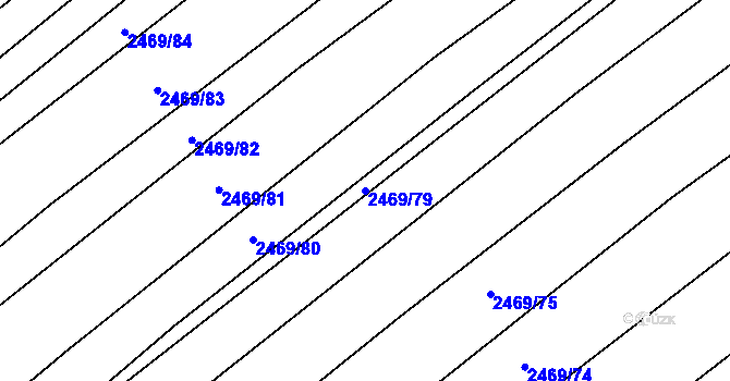 Parcela st. 2469/79 v KÚ Dobročkovice, Katastrální mapa