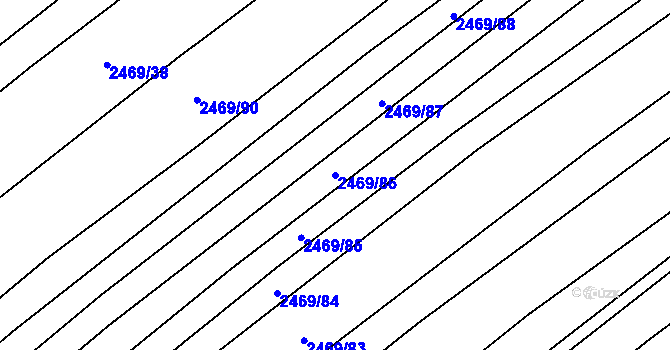 Parcela st. 2469/86 v KÚ Dobročkovice, Katastrální mapa