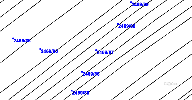 Parcela st. 2469/87 v KÚ Dobročkovice, Katastrální mapa