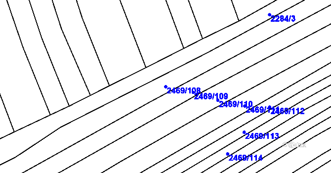 Parcela st. 2469/108 v KÚ Dobročkovice, Katastrální mapa