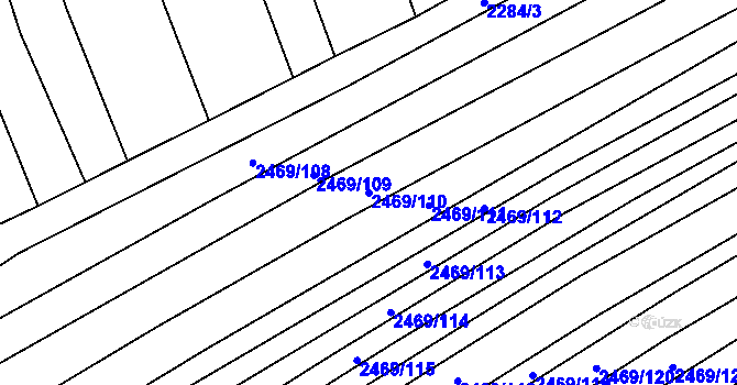 Parcela st. 2469/110 v KÚ Dobročkovice, Katastrální mapa