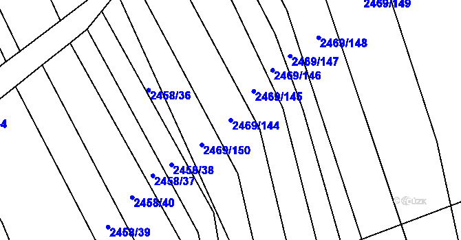 Parcela st. 2469/144 v KÚ Dobročkovice, Katastrální mapa