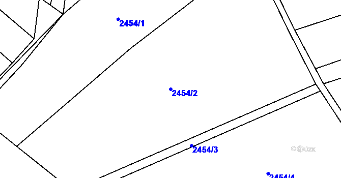 Parcela st. 2454/2 v KÚ Dobročkovice, Katastrální mapa
