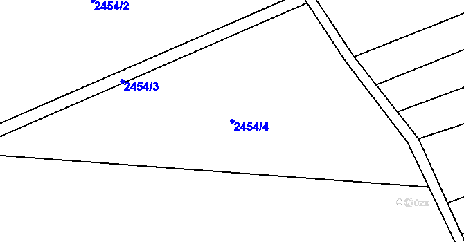 Parcela st. 2454/4 v KÚ Dobročkovice, Katastrální mapa