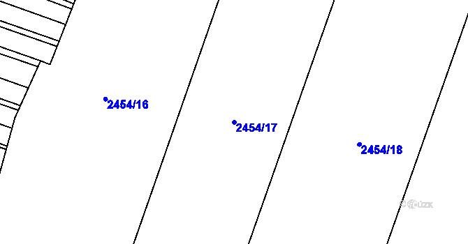 Parcela st. 2454/17 v KÚ Dobročkovice, Katastrální mapa