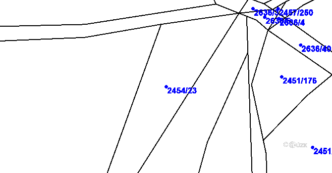 Parcela st. 2454/23 v KÚ Dobročkovice, Katastrální mapa