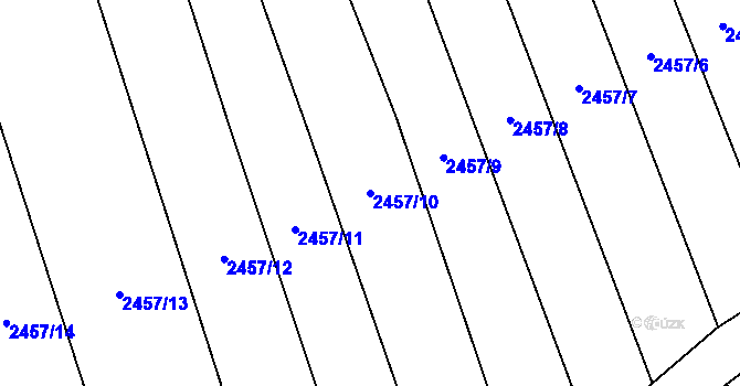 Parcela st. 2457/10 v KÚ Dobročkovice, Katastrální mapa