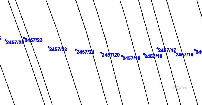 Parcela st. 2457/20 v KÚ Dobročkovice, Katastrální mapa