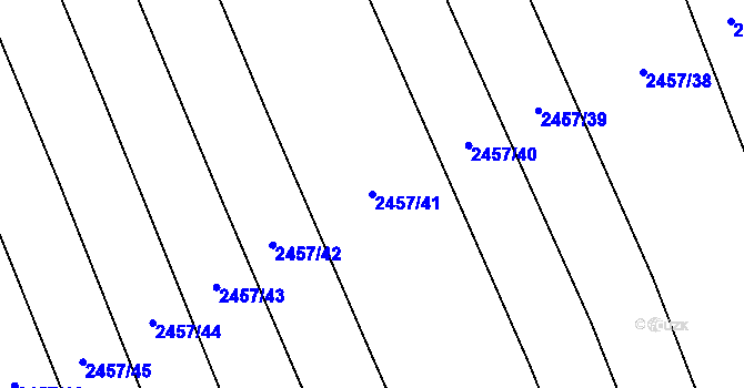 Parcela st. 2457/41 v KÚ Dobročkovice, Katastrální mapa