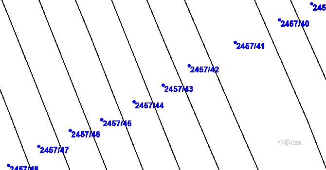 Parcela st. 2457/43 v KÚ Dobročkovice, Katastrální mapa