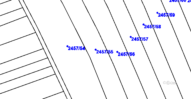 Parcela st. 2457/55 v KÚ Dobročkovice, Katastrální mapa
