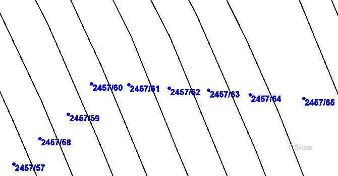 Parcela st. 2457/62 v KÚ Dobročkovice, Katastrální mapa