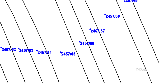 Parcela st. 2457/66 v KÚ Dobročkovice, Katastrální mapa