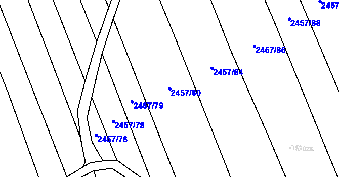 Parcela st. 2457/80 v KÚ Dobročkovice, Katastrální mapa