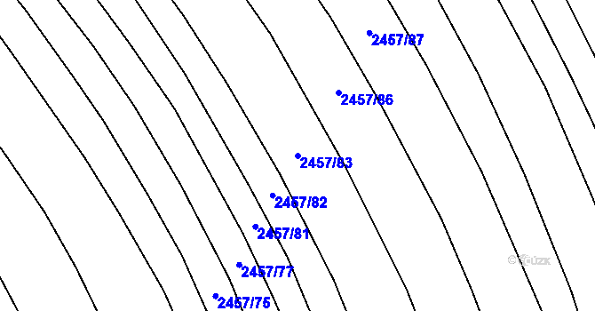 Parcela st. 2457/83 v KÚ Dobročkovice, Katastrální mapa