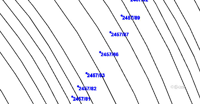 Parcela st. 2457/86 v KÚ Dobročkovice, Katastrální mapa
