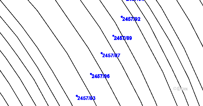 Parcela st. 2457/87 v KÚ Dobročkovice, Katastrální mapa