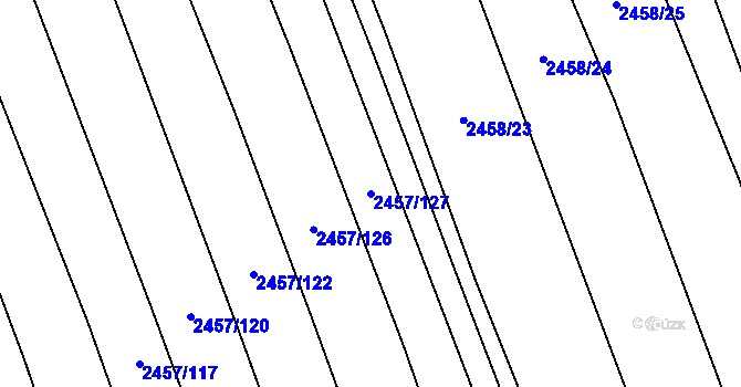 Parcela st. 2457/127 v KÚ Dobročkovice, Katastrální mapa
